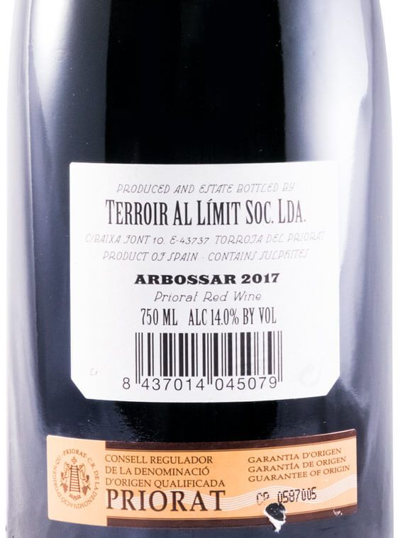 2017 Terroir al Límit Arbossar Priorat red