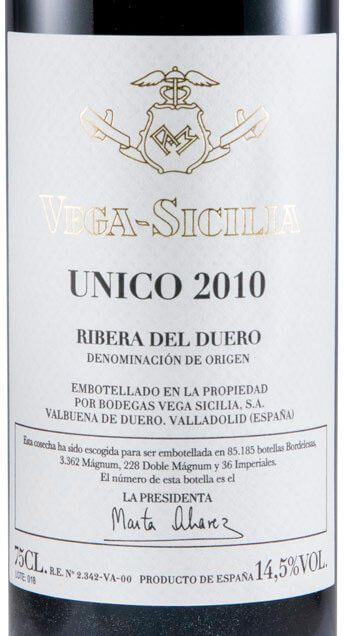 2010 Vega-Sicilia Unico Ribera del Duero tinto