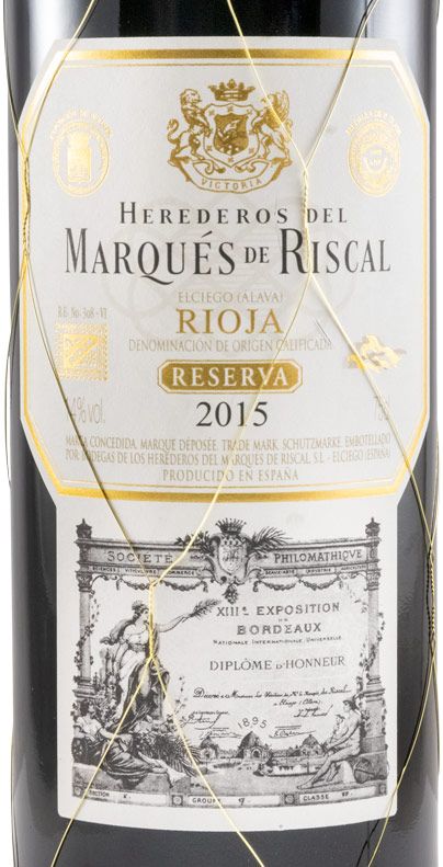 2015 Marqués de Riscal Reserva Rioja tinto