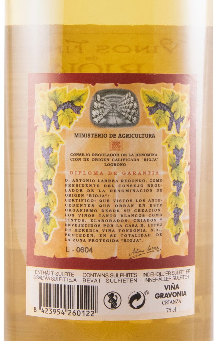 2011 López de Heredia Viña Gravonia Crianza branco