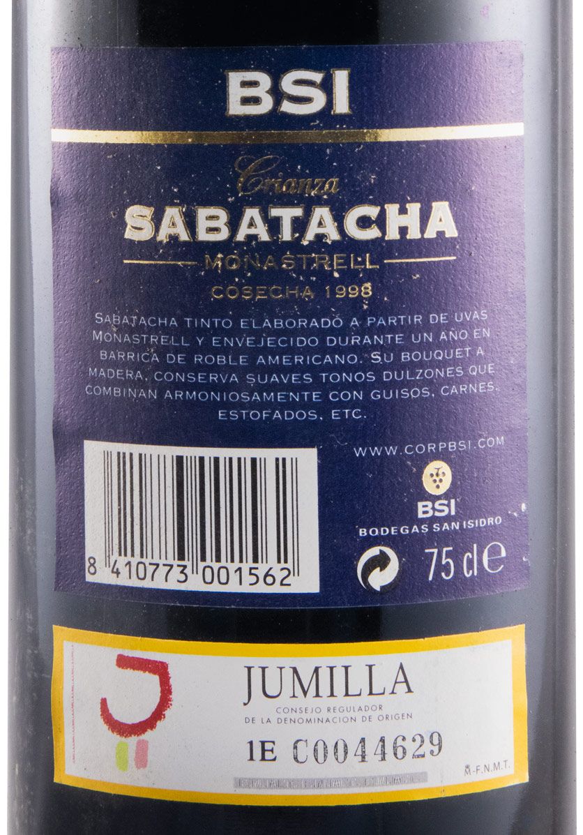 1998 Monastrell Sabatacha Jumilla red