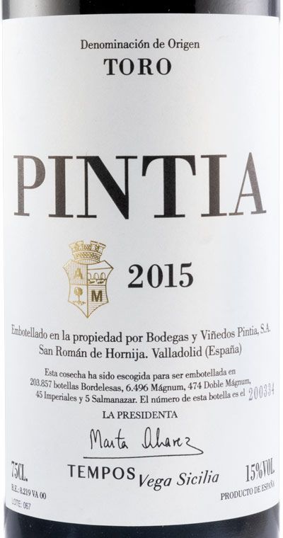 2015 Pintia Toro tinto