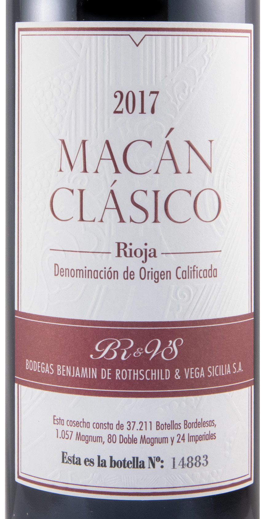 2017 Benjamin de Rothschild & Vega-Sicilia Macán Clásico Rioja tinto