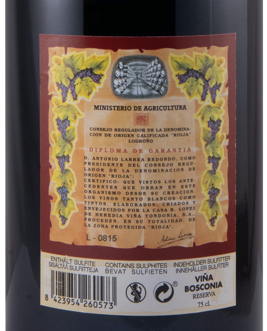 2009 López de Heredia Viña Bosconia Reserva red