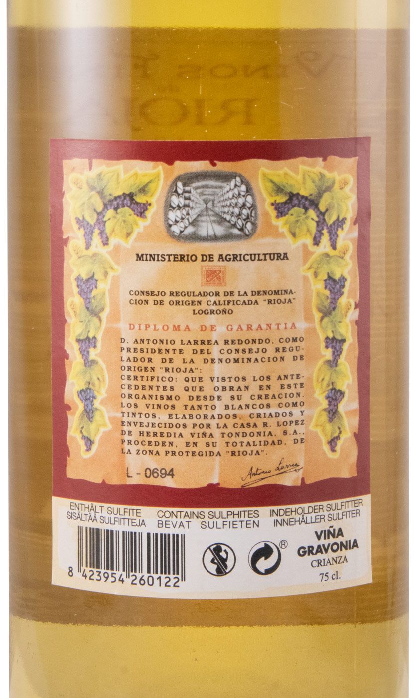 2012 López de Heredia Viña Gravonia Crianza branco