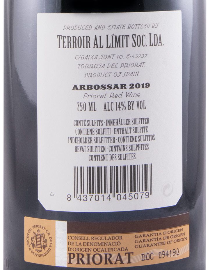 2019 Terroir al Límit Arbossar Priorat tinto