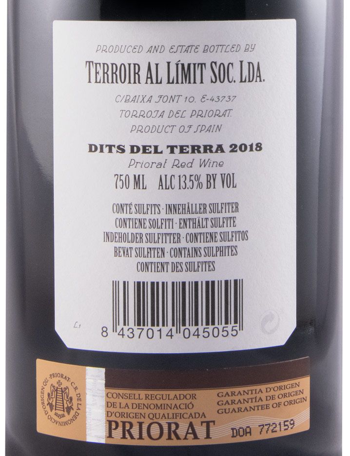 2018 Terroir al Límit Dits del Terra Priorat red