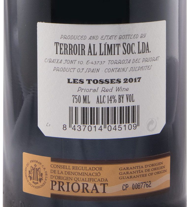2017 Terroir al Límit Les Tosses Priorat red