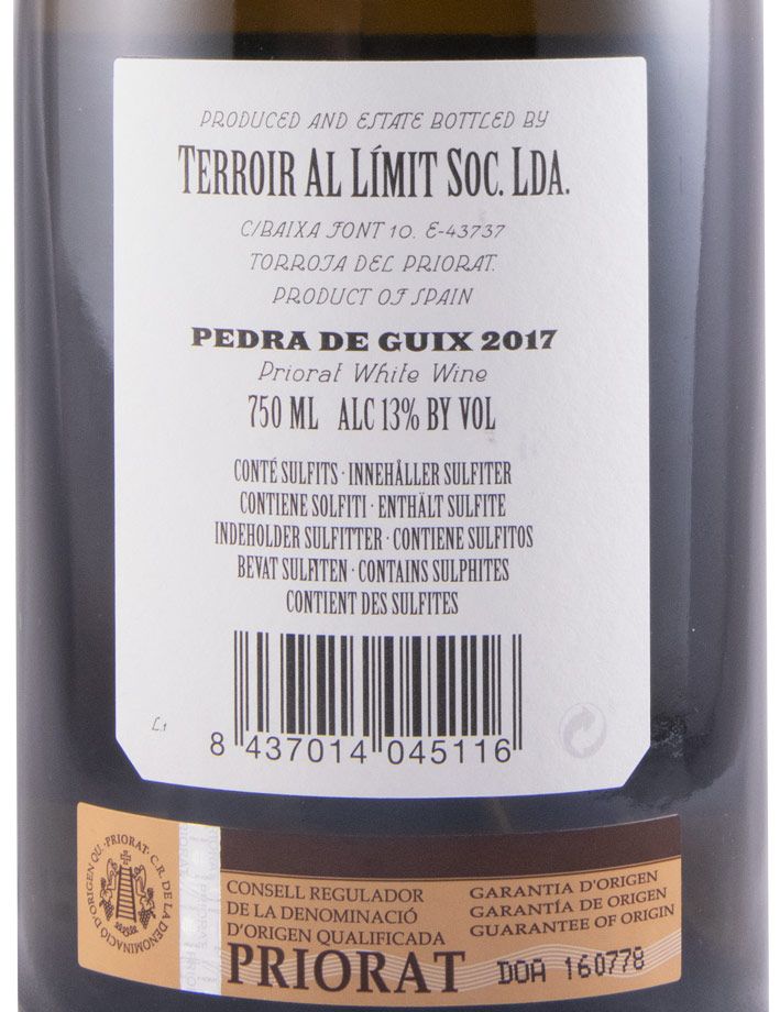 2017 Terroir al Límit Pedra de Guix Priorat branco