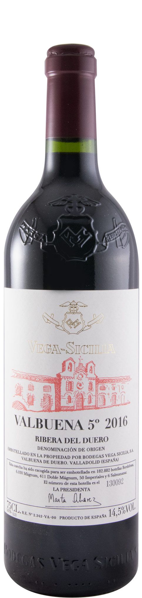 2016 Vega-Sicilia Valbuena 5º Ribera del Duero red