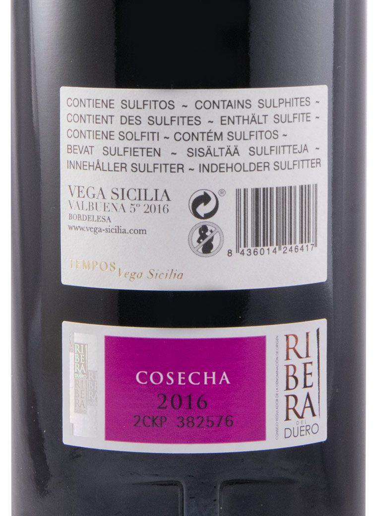 2016 Vega-Sicilia Valbuena 5º Ribera del Duero red