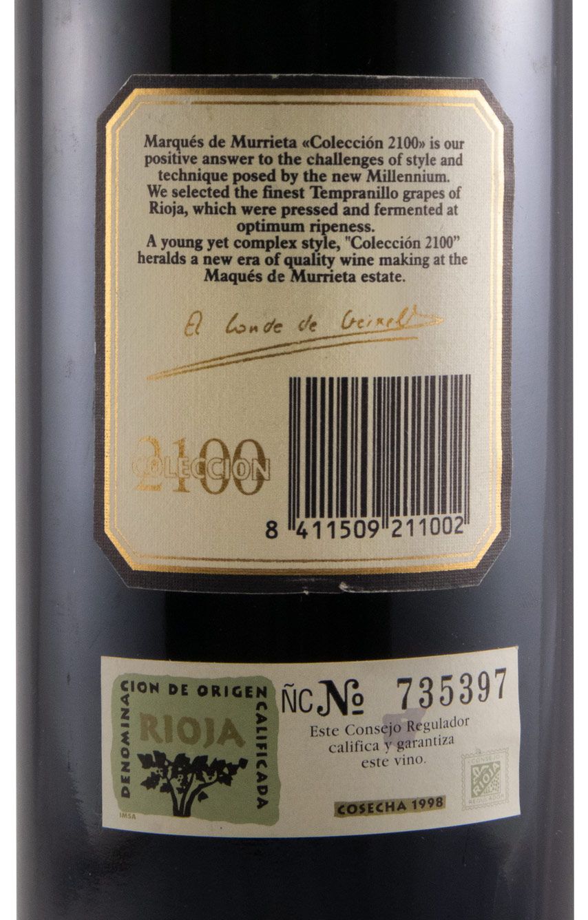 1998 Marqués de Murrieta Coleccion 2100 Rioja tinto