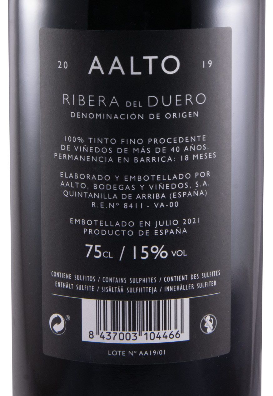 2019 Bodegas Aalto Ribera del Duero tinto