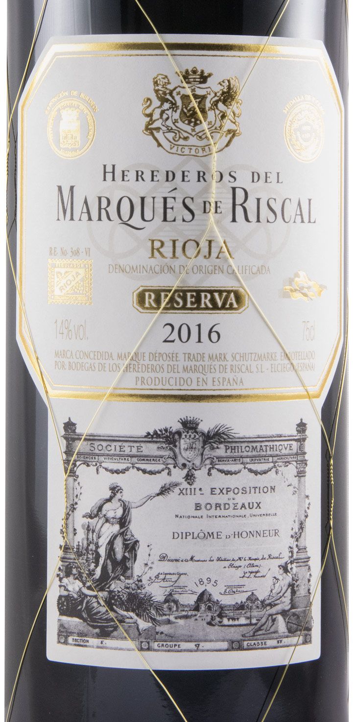 2016 Marqués de Riscal Reserva Rioja tinto