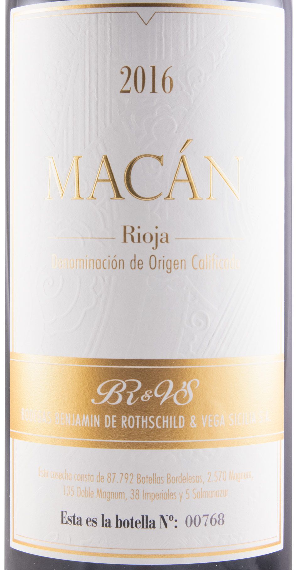 2016 Benjamin de Rothschild & Vega-Sicilia Macán Rioja tinto 1,5L