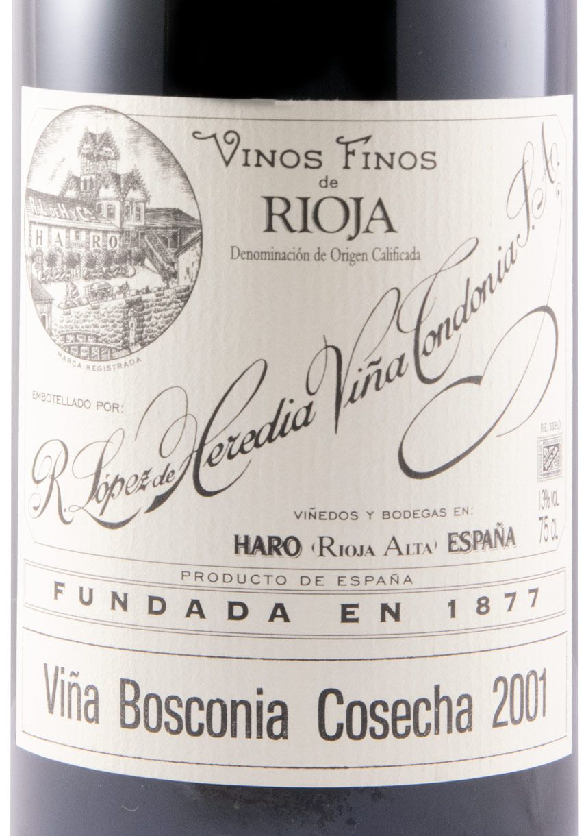 2001 López de Heredia Viña Bosconia Gran Reserva red