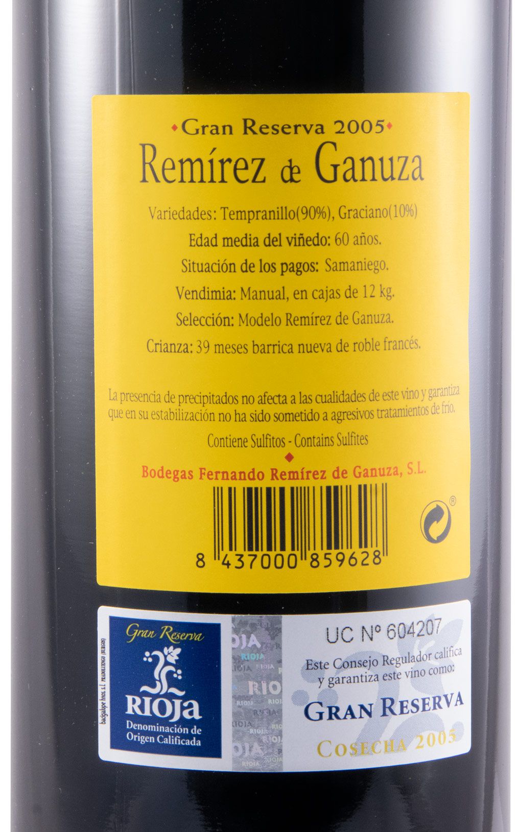 2005 Remírez de Ganuza Gran Reserva Rioja tinto