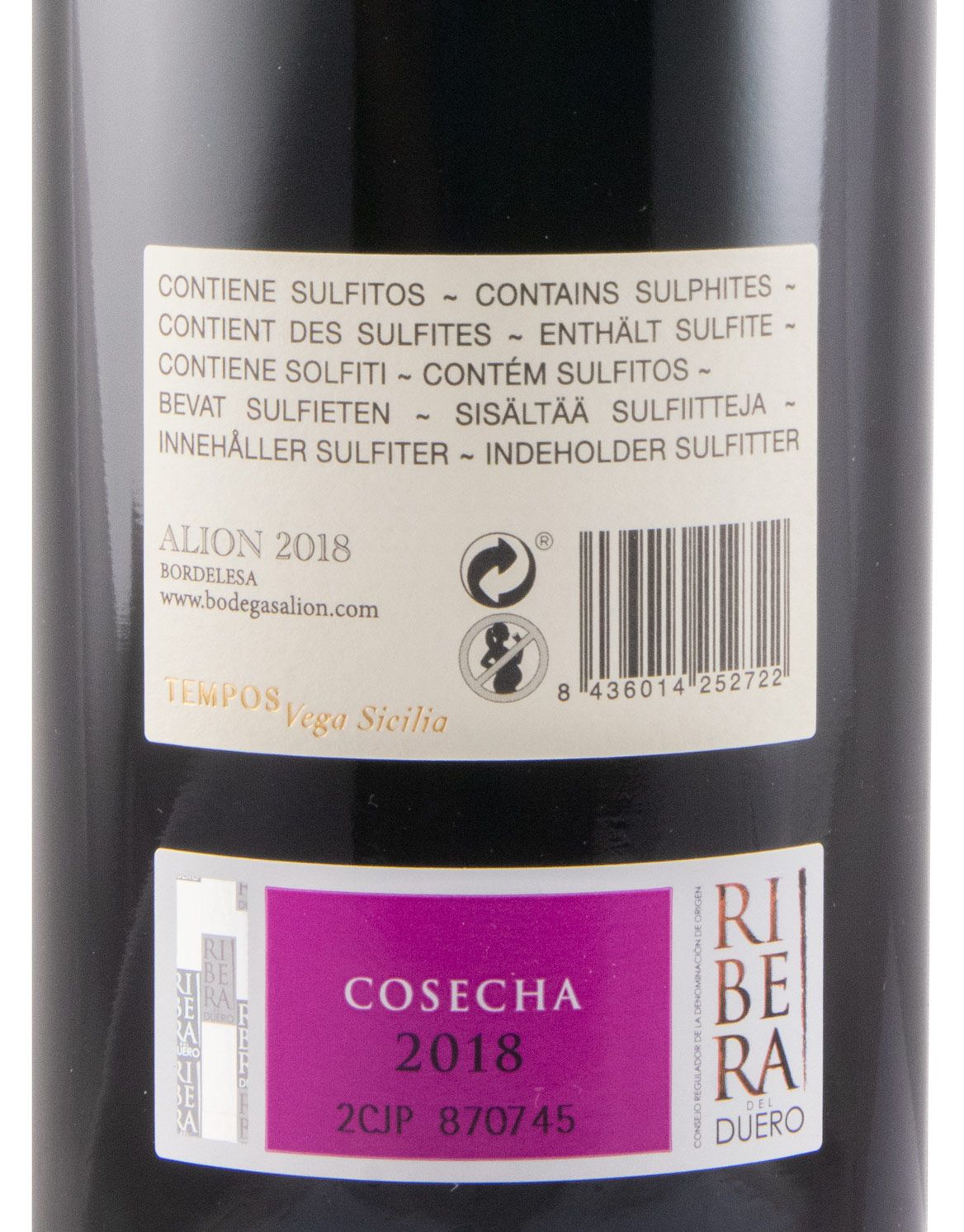 2018 Alión Cosecha Ribera del Duero tinto