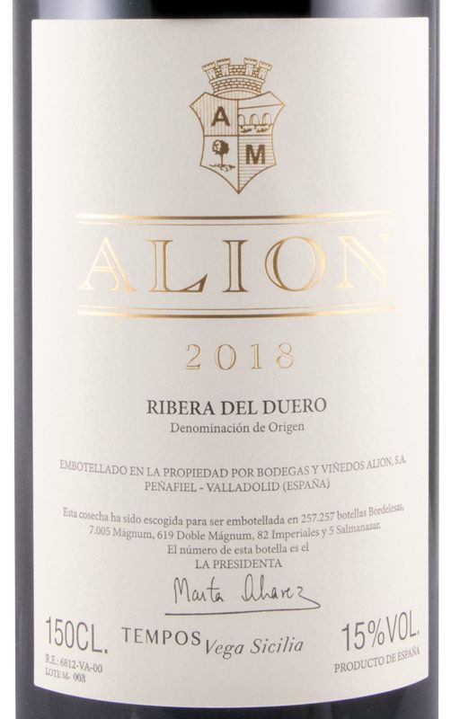 2018 Alión Cosecha Ribera del Duero tinto 1,5L
