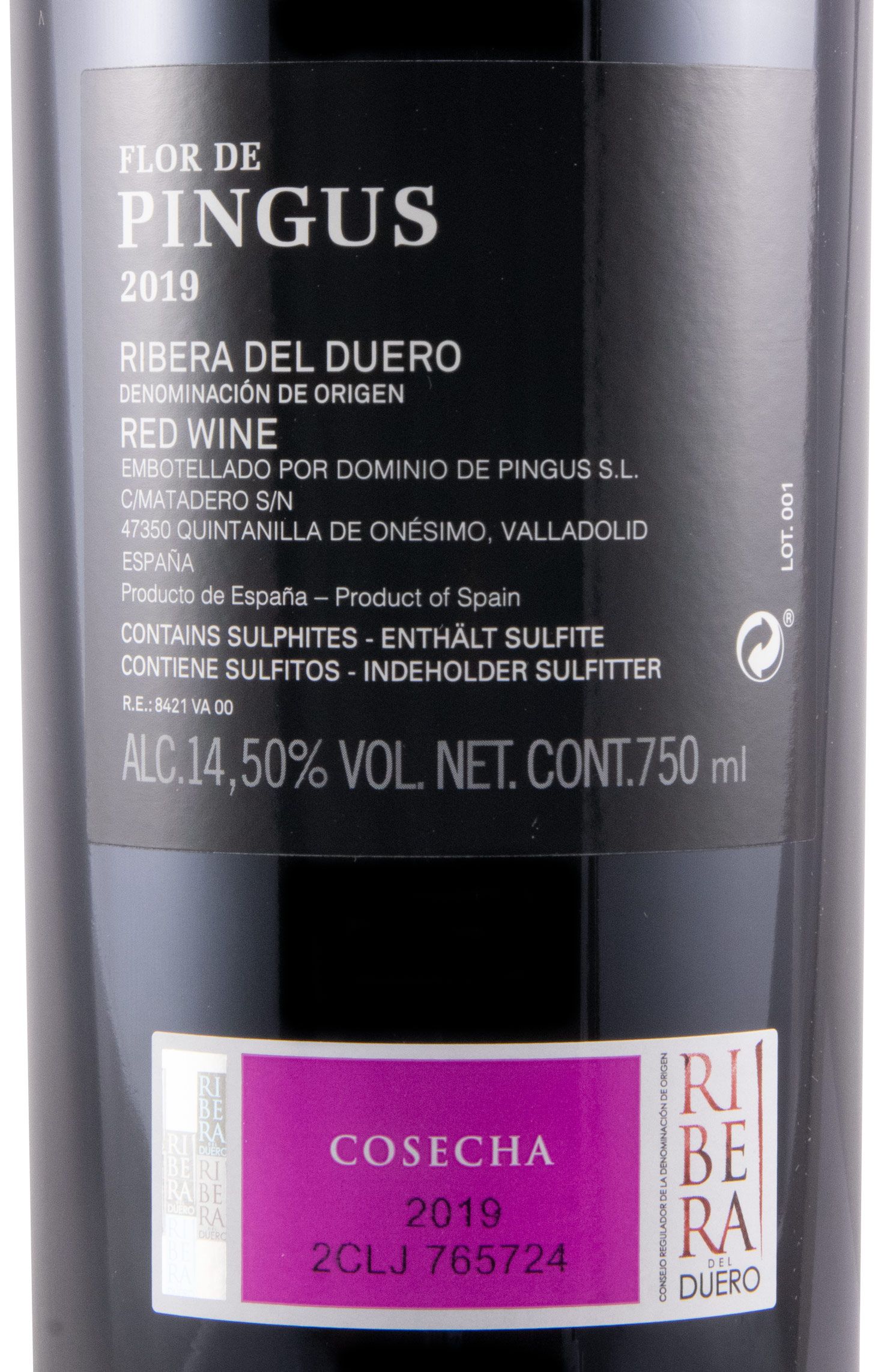 2019 Flor de Pingus Ribera del Duero tinto