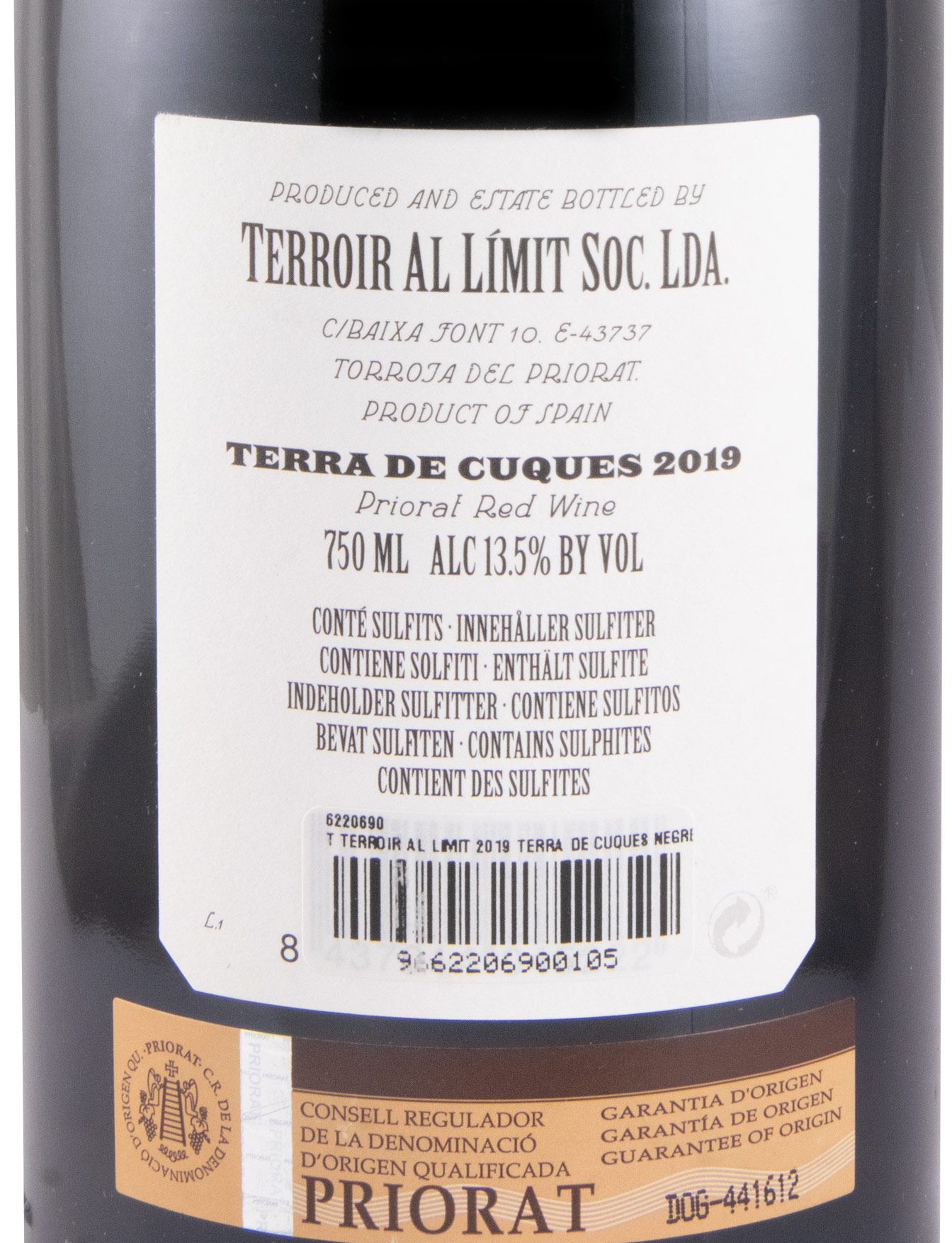2019 Terroir al Límit Terra de Cuques Priorat tinto