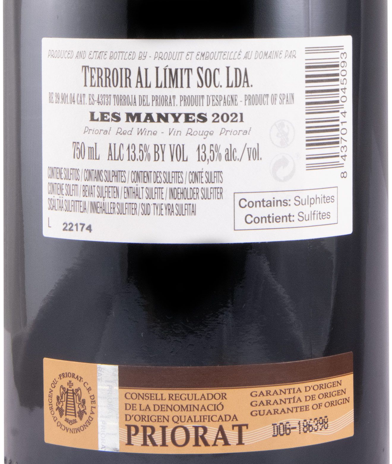 2021 Terroir al Límit Les Manyes Priorat tinto