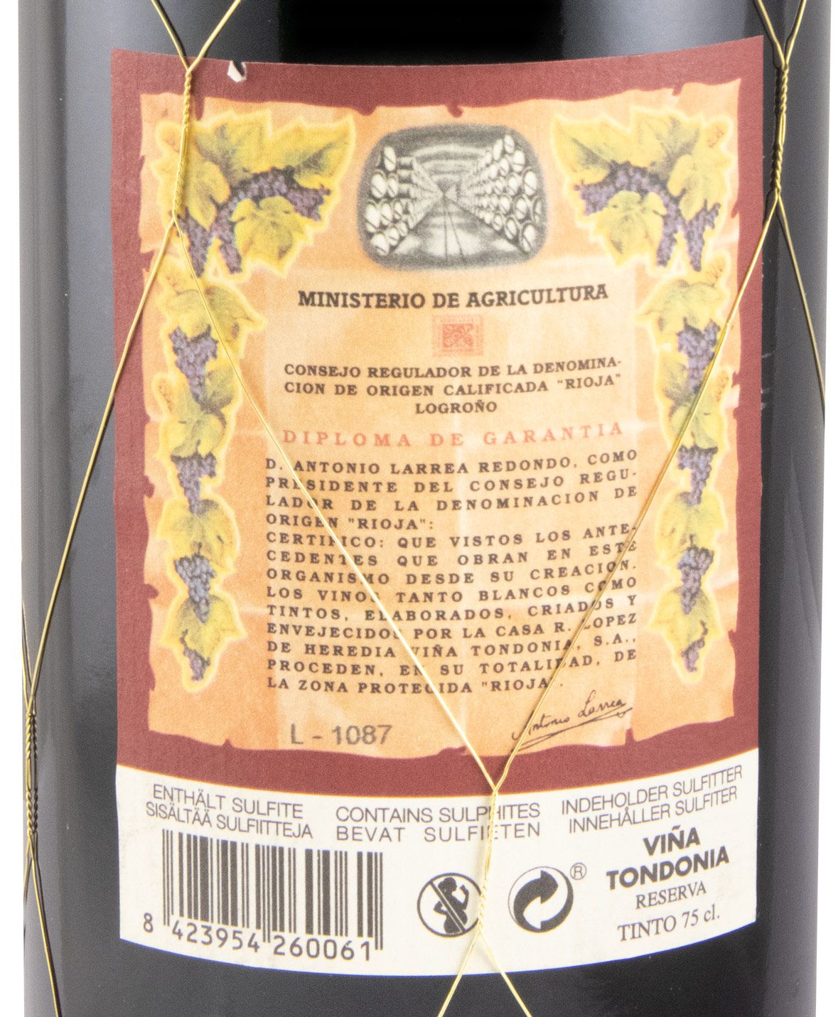2011 López de Heredia Viña Tondonia Reserva tinto