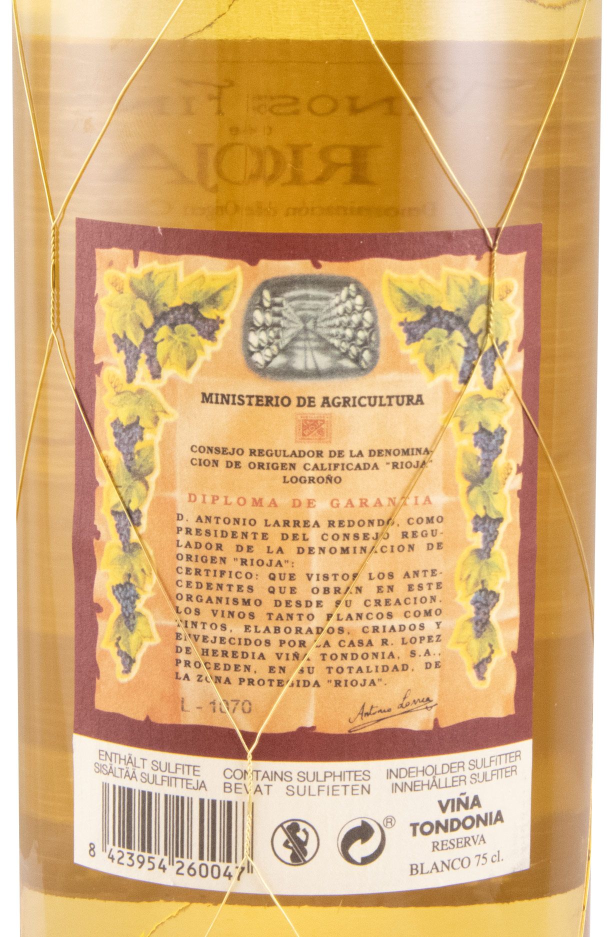 2012 López de Heredia Viña Tondonia Reserva branco