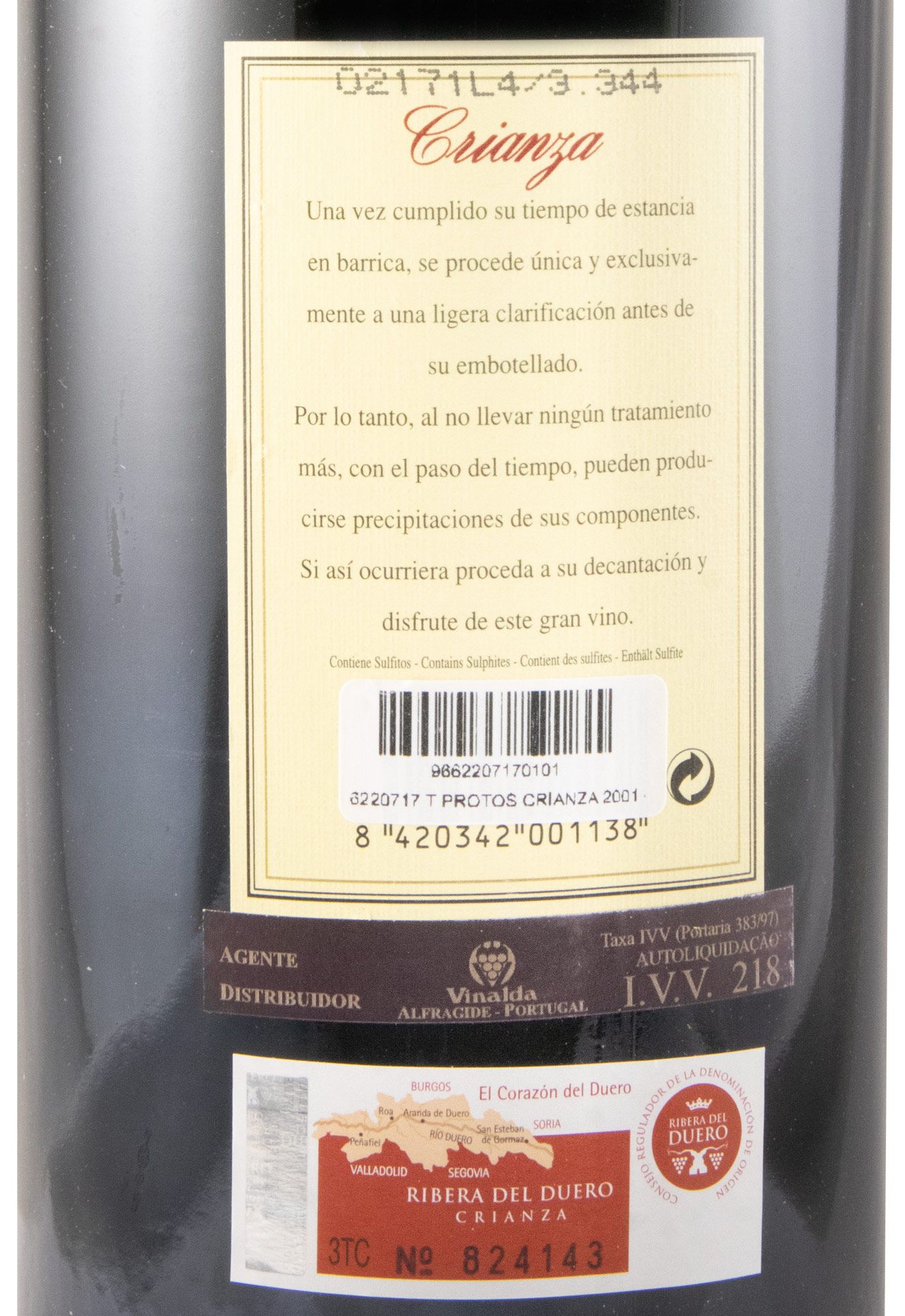 2001 Protos Crianza Ribera del Duero red 1.5L