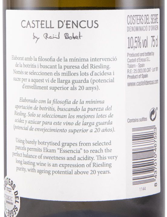 2020 Castell D'Encus Ekam Essència white