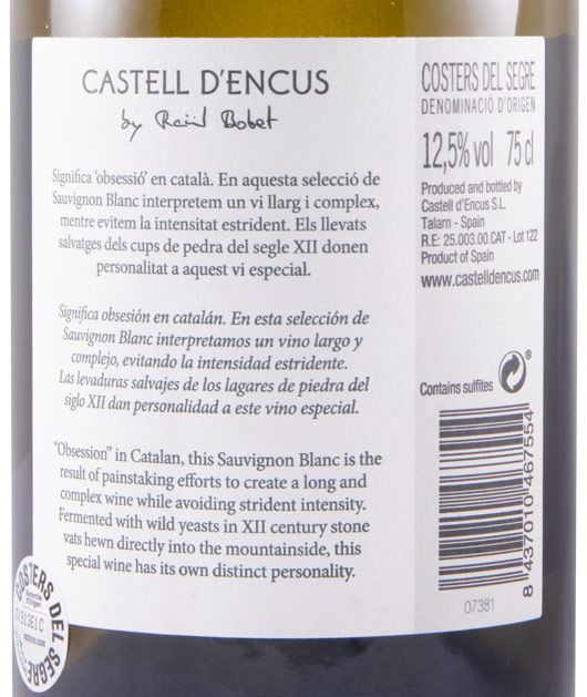 2020 Castell d'Encús Taleia branco