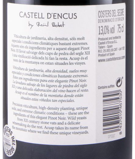 2020 Castell d'Encús Acusp red