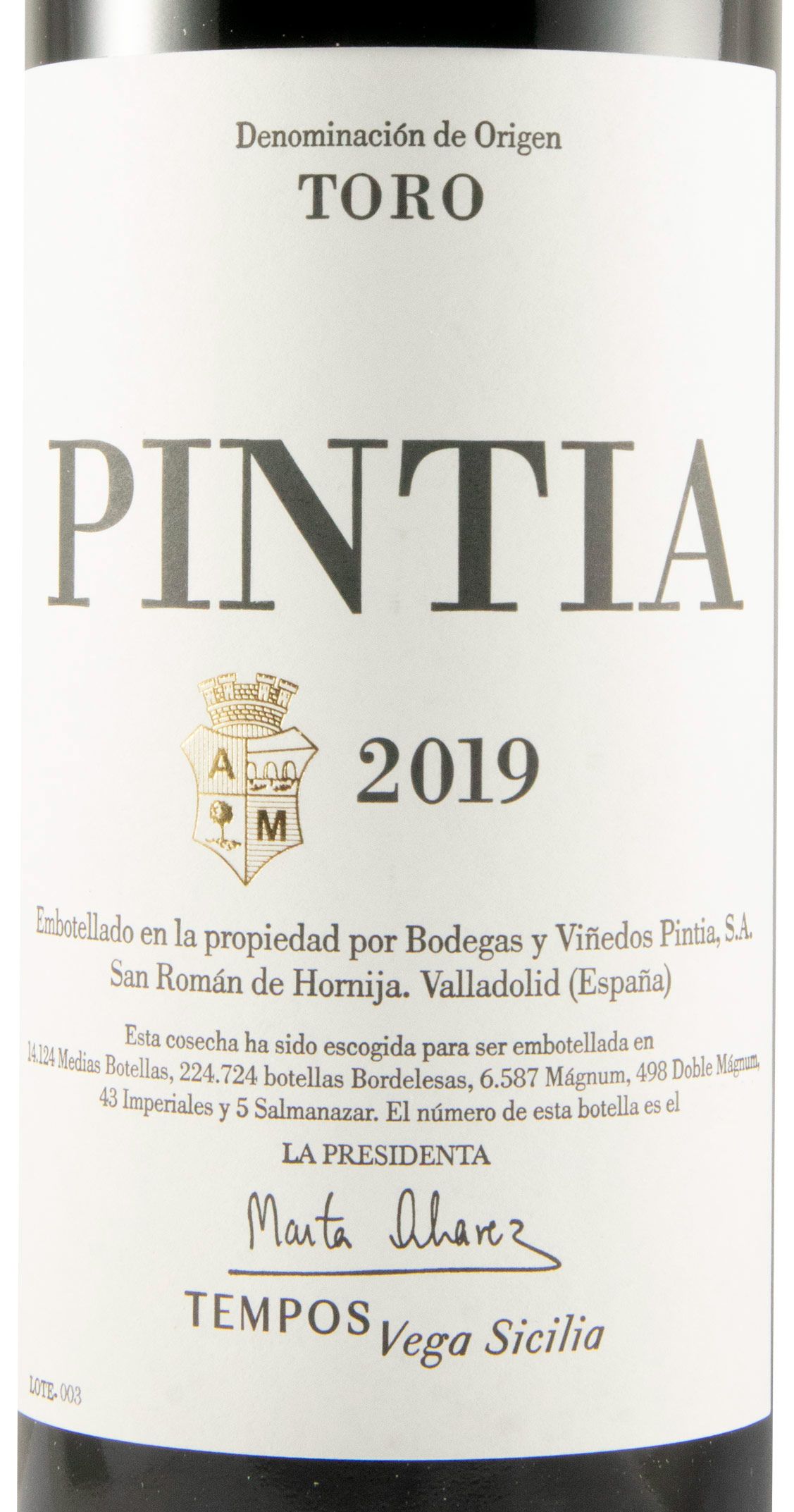 2019 Pintia Toro red