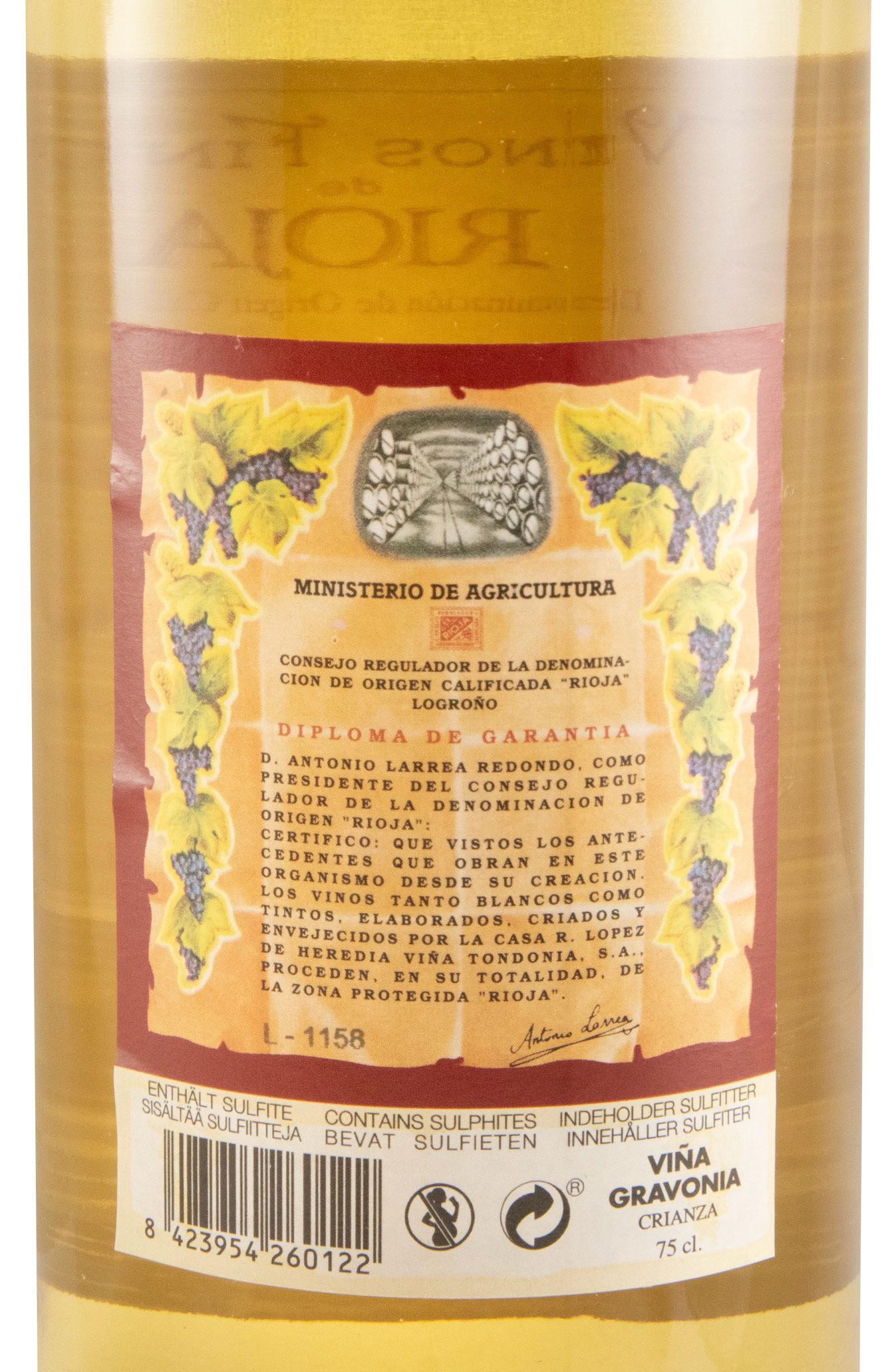 2016 López de Heredia Viña Gravonia Crianza white