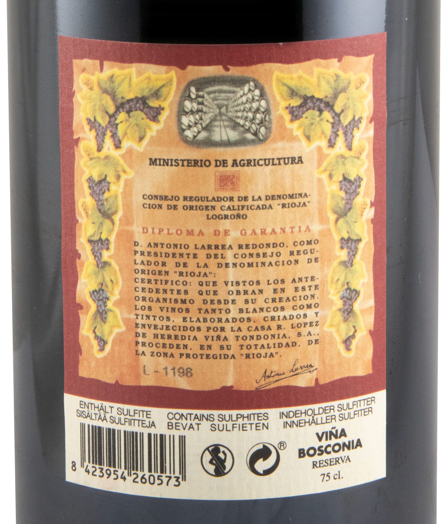 2013 López de Heredia Viña Bosconia Reserva tinto