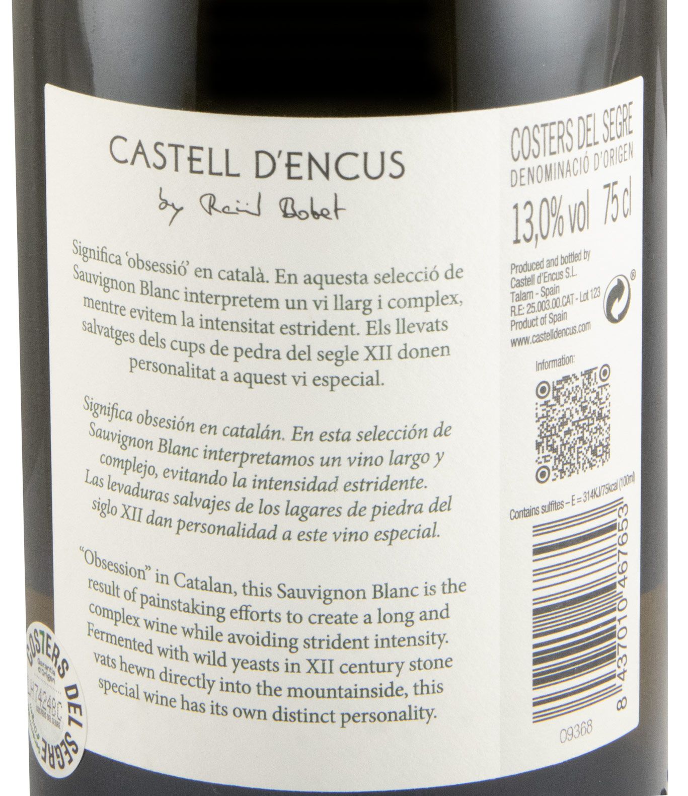 2021 Castell d'Encús Taleia branco