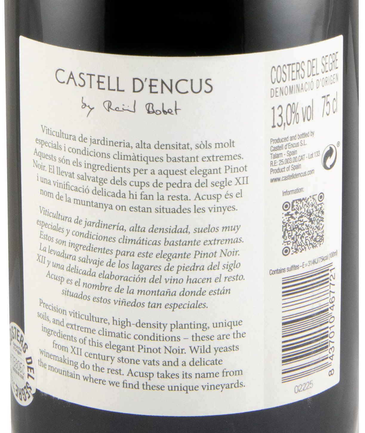2021 Castell d'Encús Acusp tinto