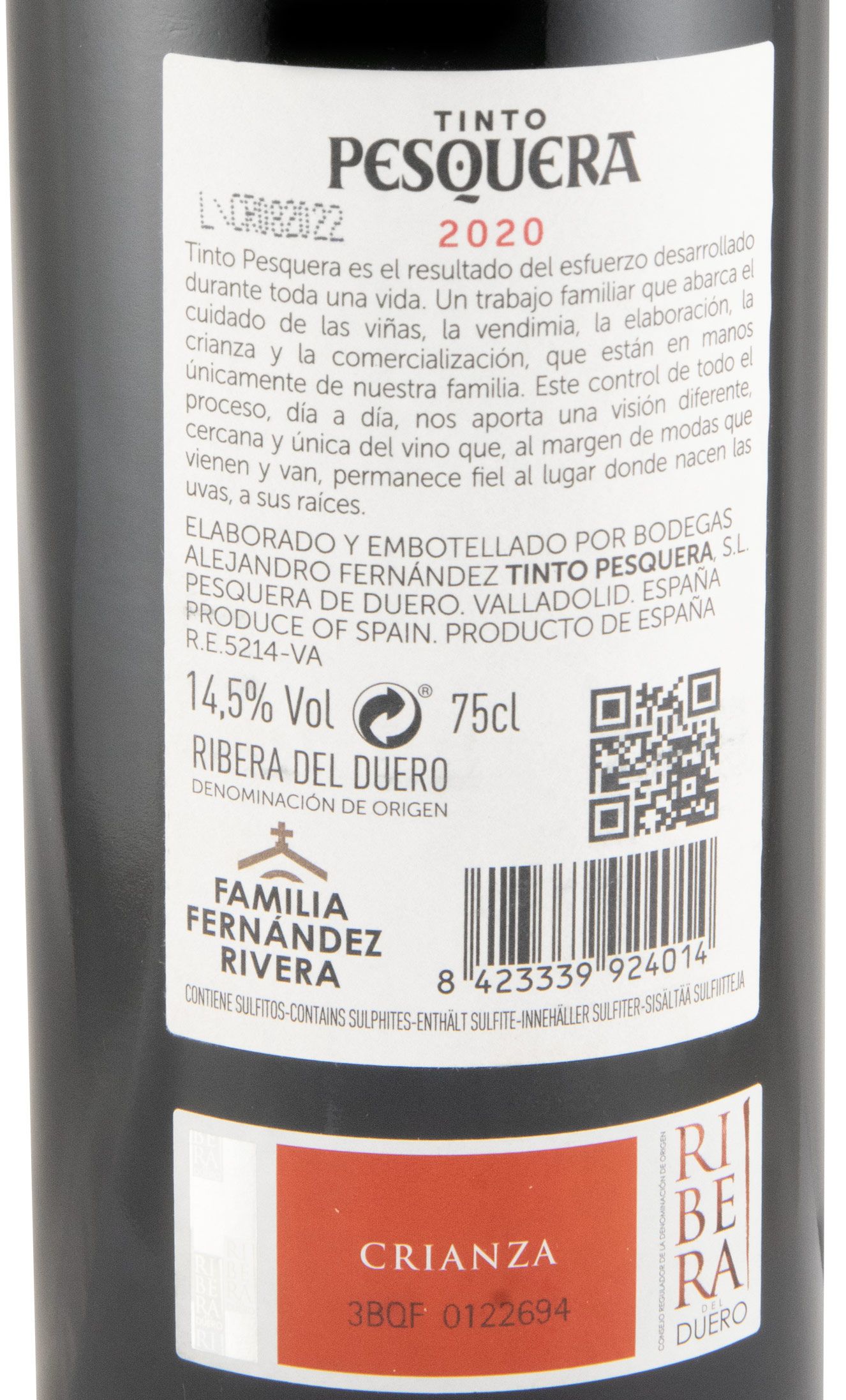 2020 Pesquera Crianza Ribera del Duero tinto