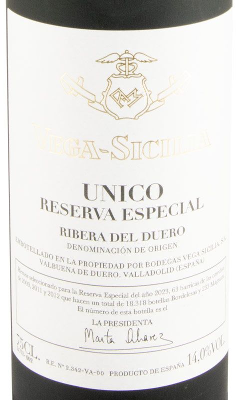 Vega-Sicilia Unico Reserva Especial Ribera del Duero 2023 Release tinto