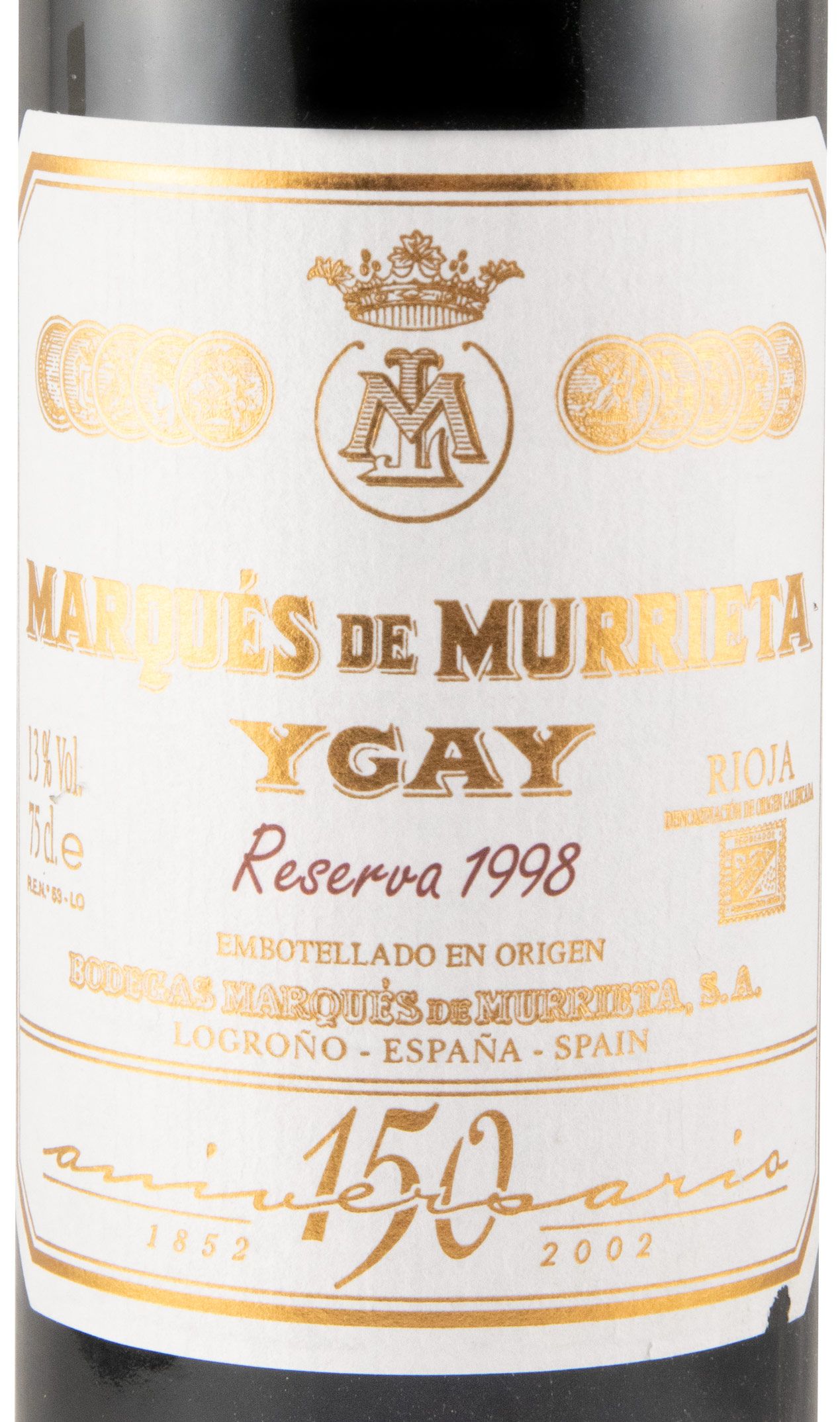 1998 Marqués de Murrieta 150º Aniversário Reserva Rioja red