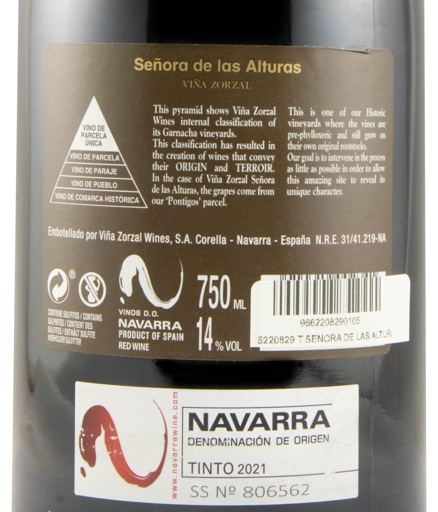 2021 Viña Zorzal Señora de las Alturas Garnacha tinto