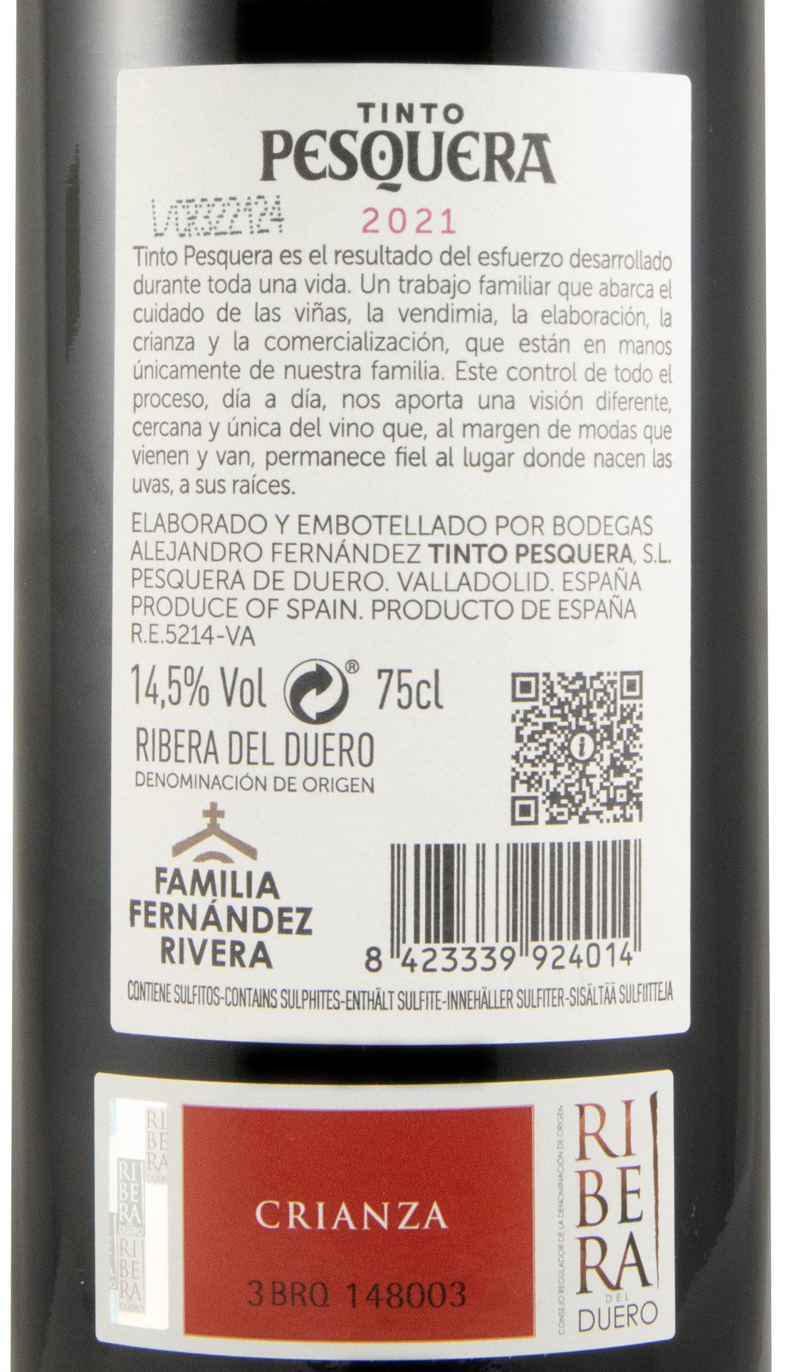 2021 Pesquera Crianza Ribera del Duero tinto