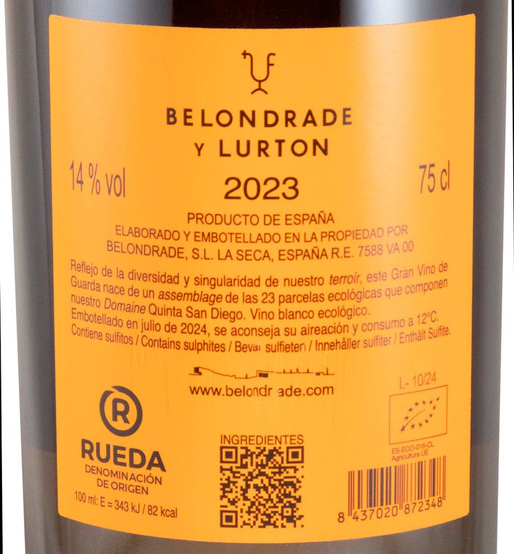 2023 Belondrade y Lurton Rueda organic white