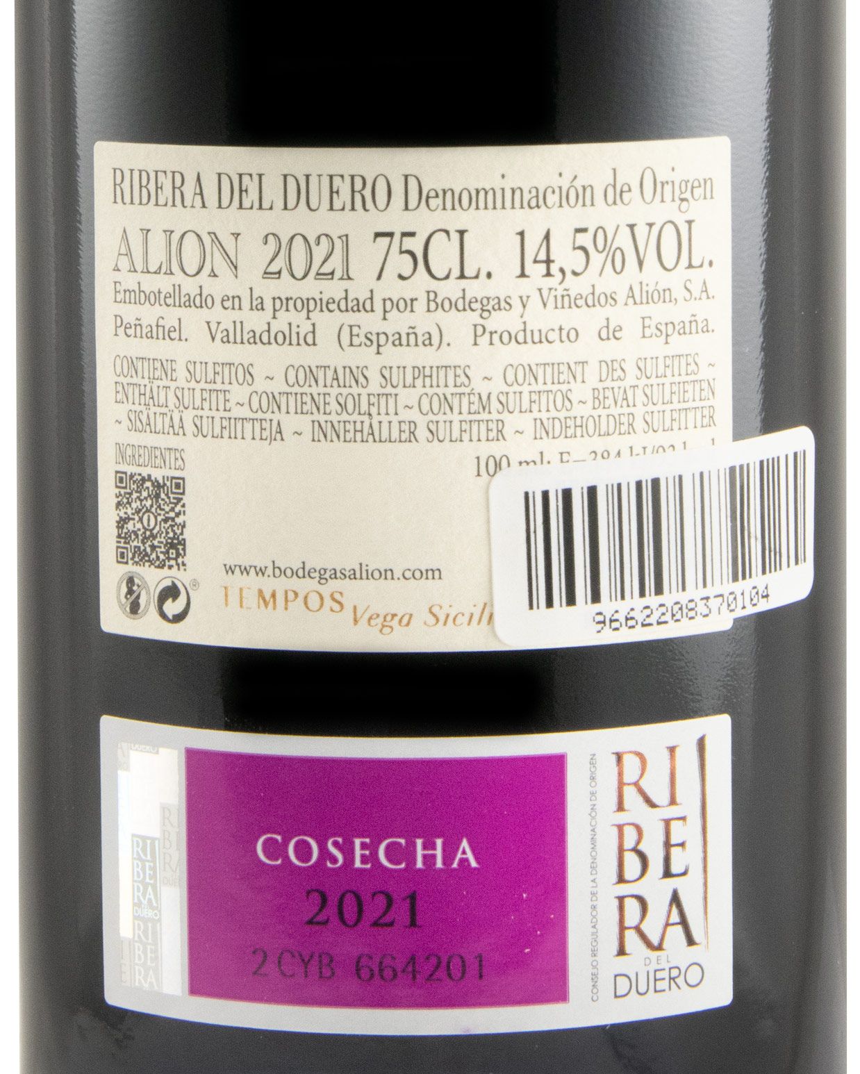 2021 Alión Cosecha Ribera del Duero red