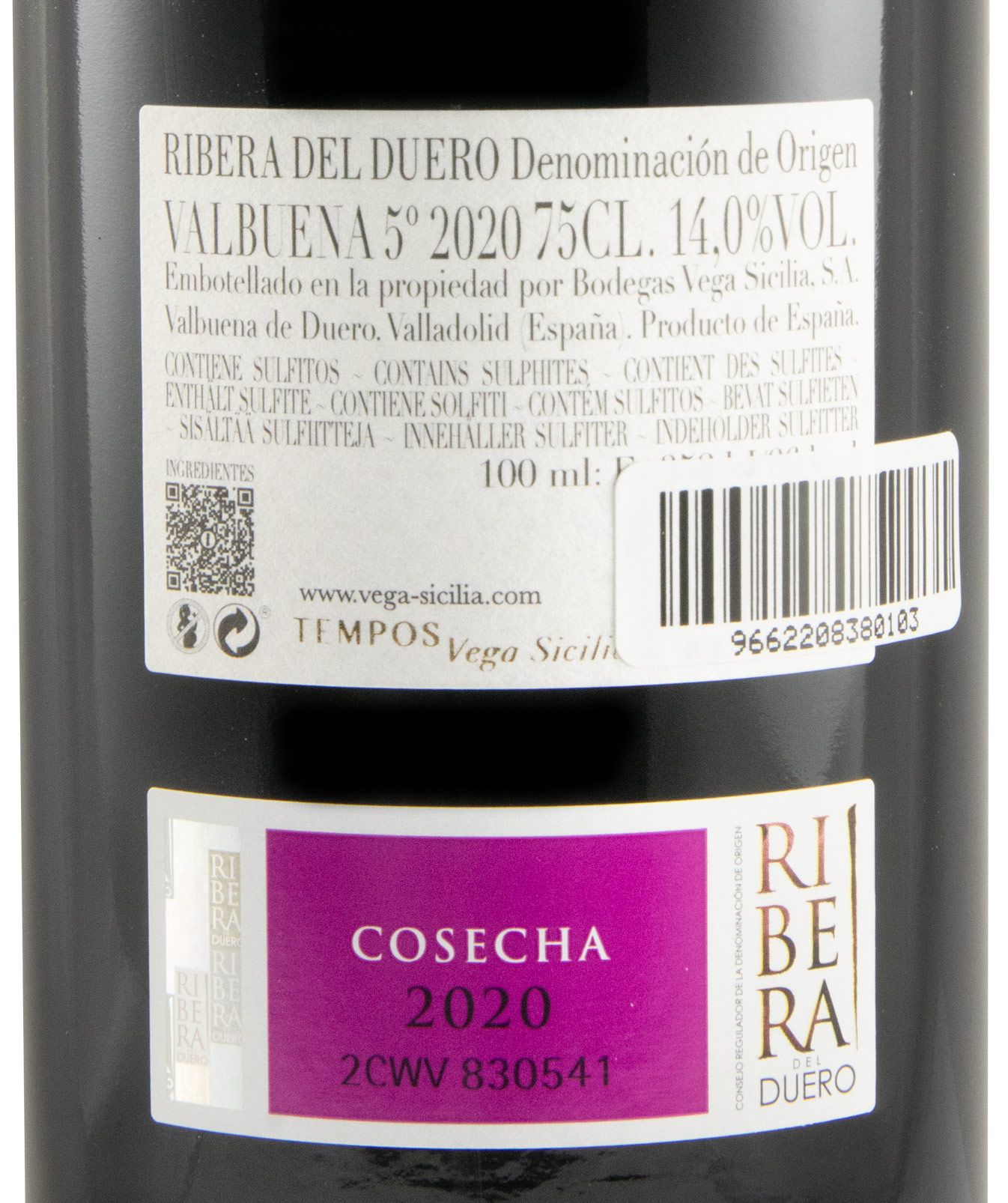 2020 Vega-Sicilia Valbuena 5º Ribera del Duero red