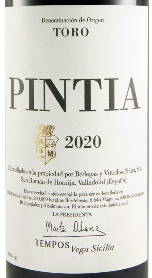 2020 Pintia Toro red