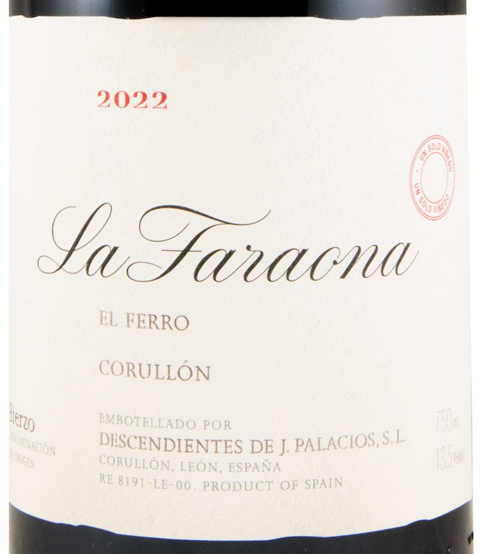 2022 Descendientes de J. Palacios La Faraona organic red