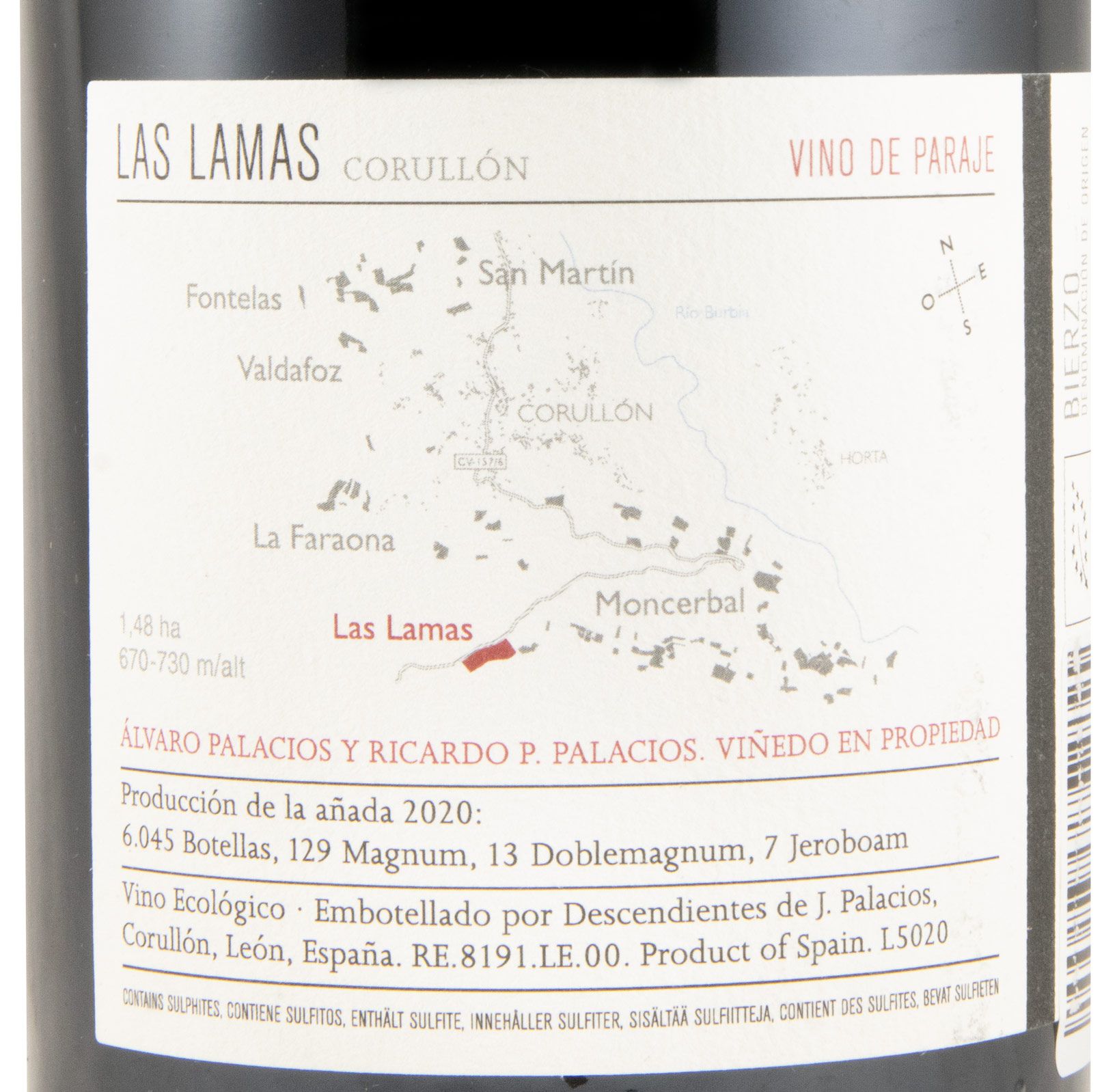 2020 Descendientes de J. Palacios Las Lamas biológico tinto