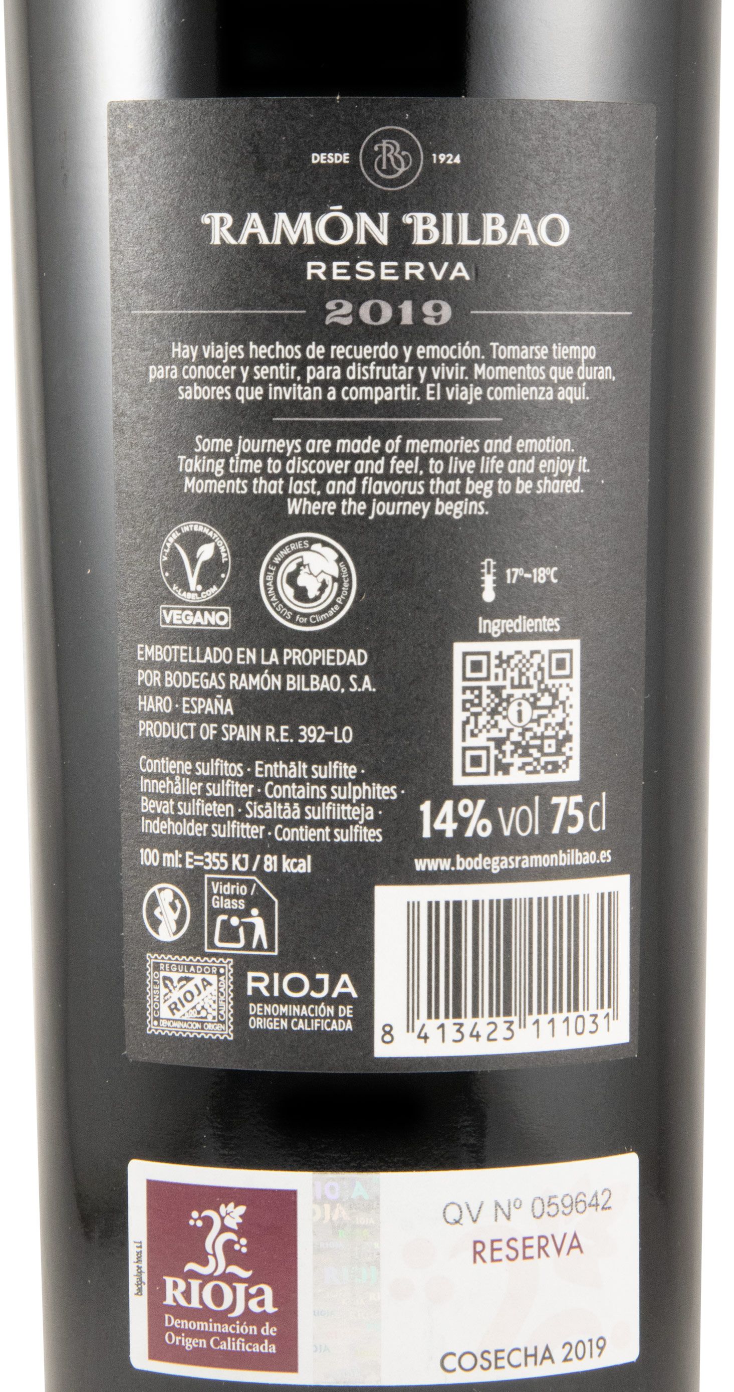 2019 Ramón Bilbao Reserva red