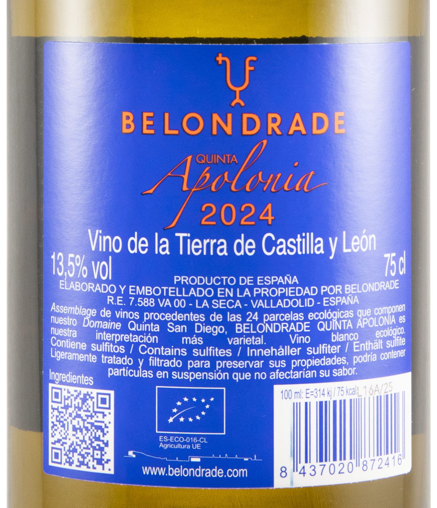 2024 Belondrade Quinta Apolonia Castilla y Léon organic white